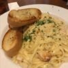 Alfrado Pasta With Garlic Bread