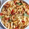 Alfrado Pasta With Garlic Bread